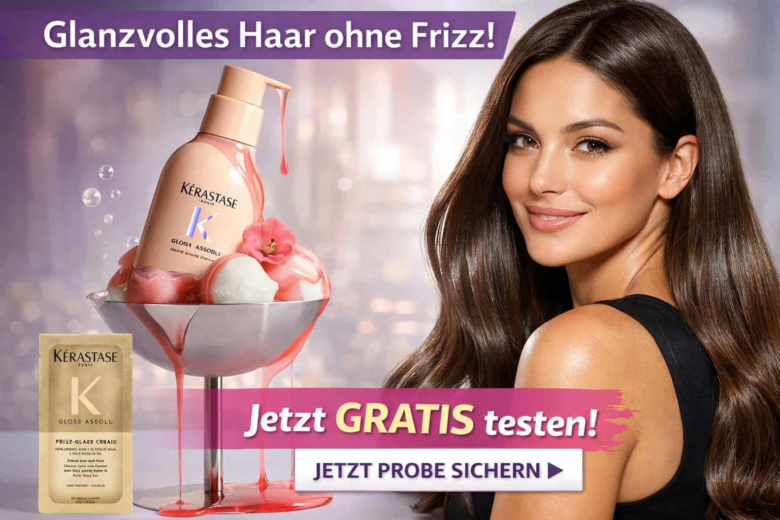 Kérastase Gloss Absolu Frizz-Glaze Cream kostenlos testen – Glänzendes Haar ohne Frizz
