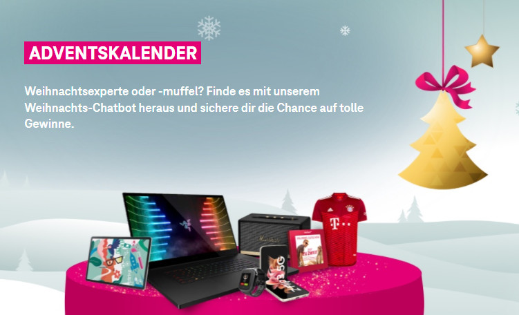 Telekom Adventskalender Gewinnspiel | Gratisproben & Produktproben 2024| Proben - Kostenlos.de