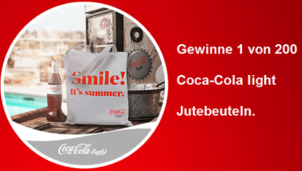 coca cola light jutebeutel