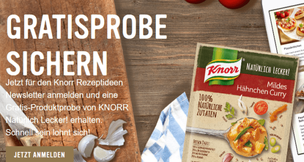 Knorr mildes Hähnchen Curry gratis Produktproben | Produktproben ...