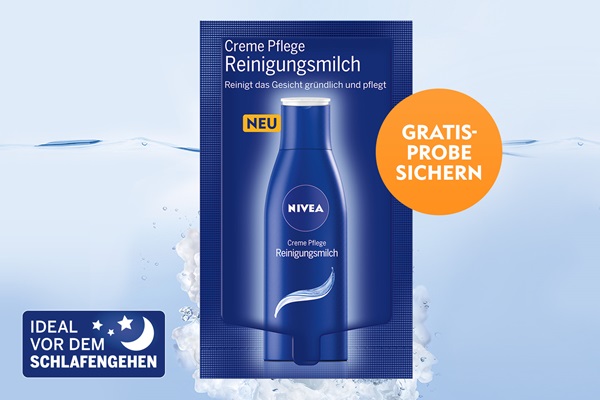 nivea reinigungsmilch gratisprobe sichern