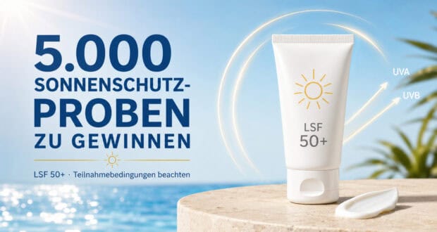 Gewinnspiel mit 5.000 Sonnenschutz-Proben LSF 50+