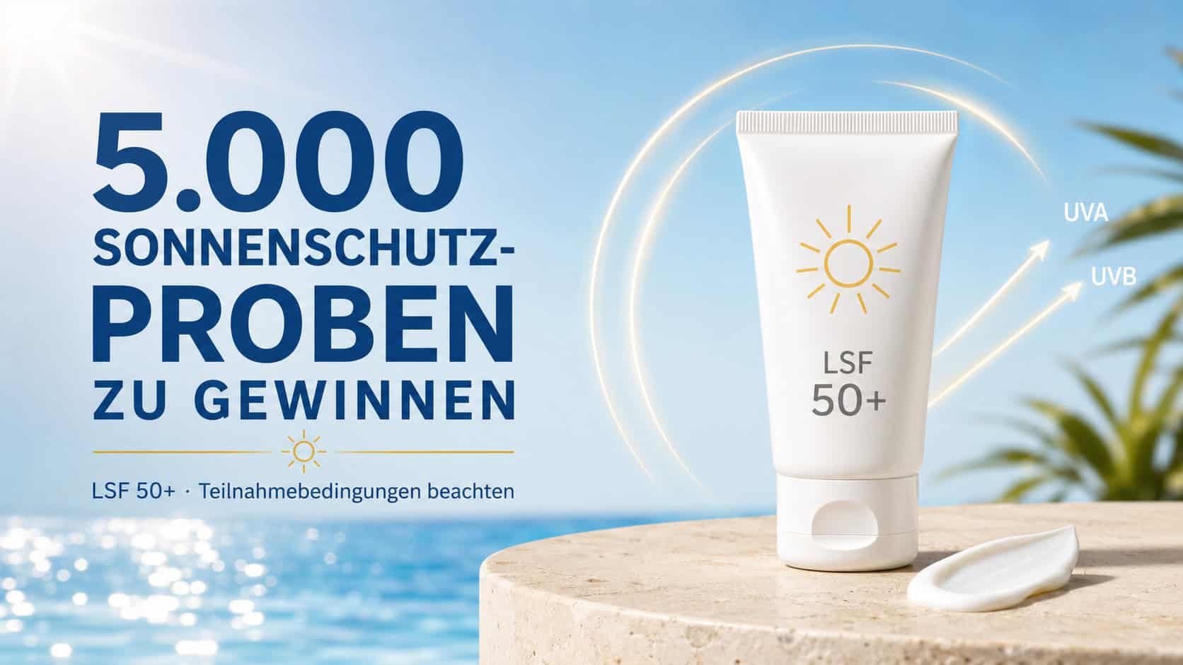 Gewinnspiel mit 5.000 Sonnenschutz-Proben LSF 50+