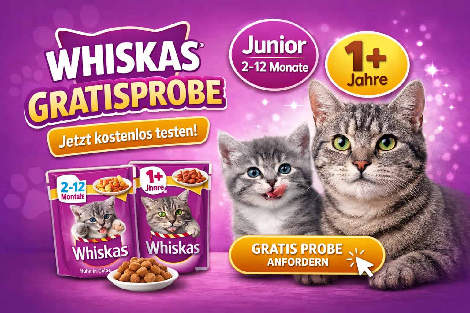 Gratis Katzenfutterprobe sichern